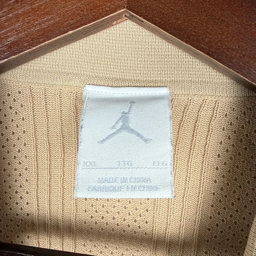 Jordan Sport Knit Button Up Shirt Mens 2XL Tan Pointelle Golf S/S HV1157-248